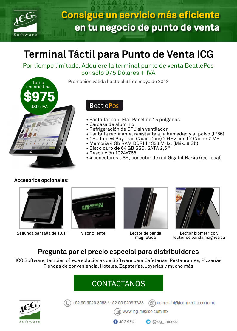 Adquiere la terminal punto de venta BeatlePos a un precio especial